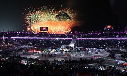 Lễ bế mạc  Olympic Pyeongchang 2018 đã chính thức bắt đầu vào 18h chiều 25/2 và kéo dài khoảng hai tiếng đồng hồ. Ảnh: NY Times.